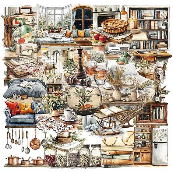 50шт. наклейки для мебели и животных, самоклеящиеся наклейки, для чемодана, скейтборде, холодильник, шлем