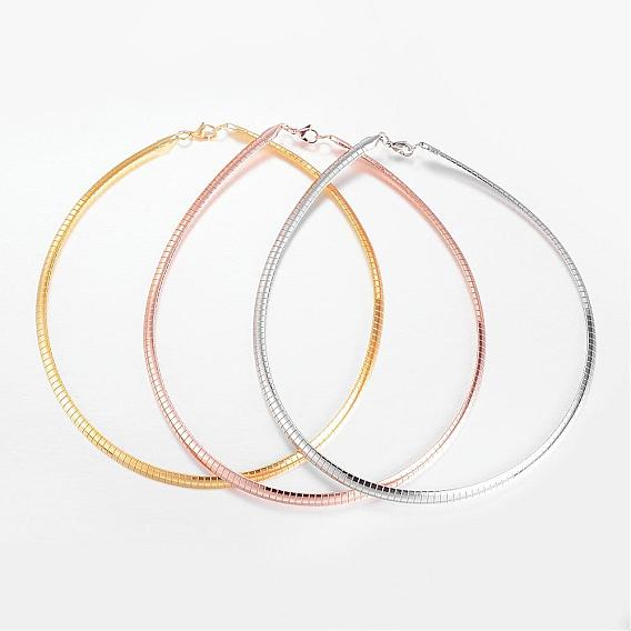 304 Edelstahlhalsketten, mit Karabiner