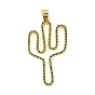 Латунные микро проложить кубического циркония подвески, долговечный, стойки покрытие, без свинца и без кадмия, кактус прелести