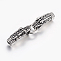 316 Surgical Stainless Steel Spring Gate Rings, O Rings, with Cord Ends, For Leather Cord Bracelets Making, Dragon
