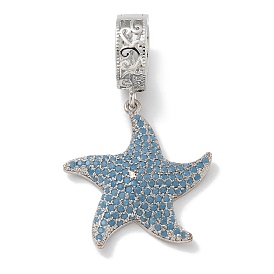 Стойка металлическая латунная микропрофилированная кубическая циркония подвески, долговечный, без свинца и без кадмия, прелести морская звезда