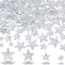 100 кабошоны из акрилового хрусталя шт., звезда, плоский зад