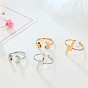 Stylish and Creative Lightning Moon Star Open Ring for Women