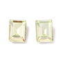 Glass Rhinestone Cabochons, Pointed Back & Back Plated, Rectangle