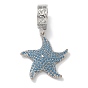 Стойка металлическая латунная микропрофилированная кубическая циркония подвески, долговечный, без свинца и без кадмия, прелести морская звезда