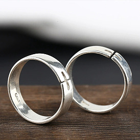 925 серебряные манжеты-кольца, простые кольца