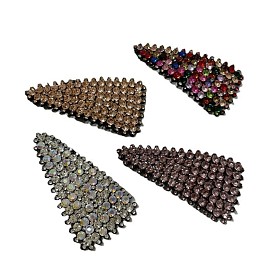 Colorful Diamond BB Clip with Triangle Side Bangs and Back Head Clip