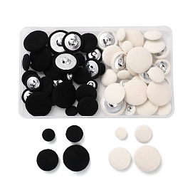 Botones de aluminio y pelusa, para ropa, rondo