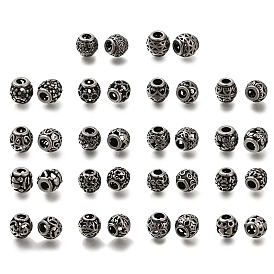 304 Stainless Steel European Beads, Large Hole Beads, Rondelle