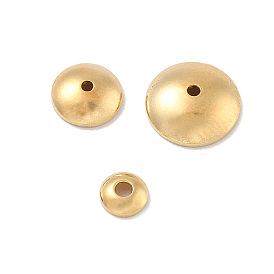 Brass Bead Caps, Flat Round