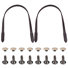 Ремни сумки из искусственной кожи, с набором железных заклепок, плоский, аксессуары для замены сумок