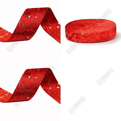 6m 3 styles rubans de flanelle à estampage doré étoile double face pour la couture artisanale