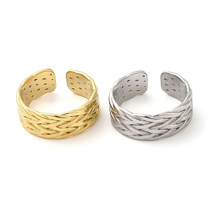 304 открытая манжета из текстурированной нержавеющей стали для женщин