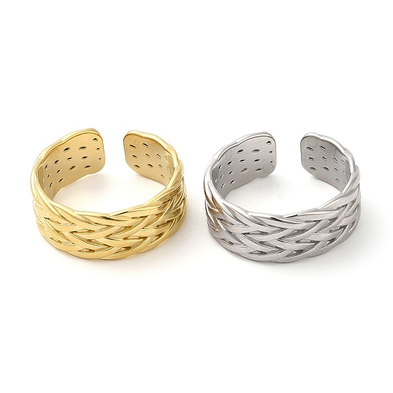 304 открытая манжета из текстурированной нержавеющей стали для женщин