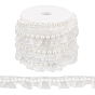 Pleated Organza with Plastic Beads Ribbon, with Spool
