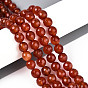 Нити натуральных бусин из сердолика (крашенные и нагретые), граненые круглые