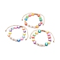 Handmade Polymer Clay & Natural Pearl Braided Bead Bracelet for Women