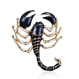 Alloy Enamel Scorpion Brooch, Animal Enamel Pins for Women Men