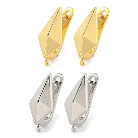 Rack Plating Brass Hoop Earring Findings, Cadmium Free & Lead Free, Long-Lasting Plated