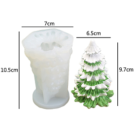 Christmas Coniferous Tree DIY Candle Silicone Molds, for Scented Candle Making