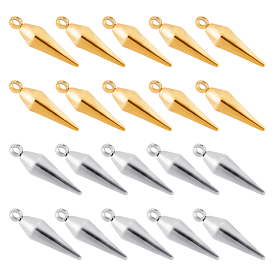 20шт. 2 цвет 304 подвески из нержавеющей стали, конус