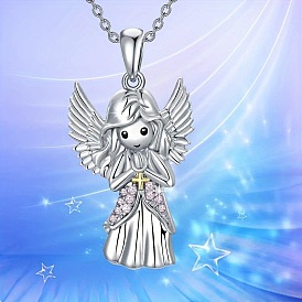Ожерелья из сплава с подвеской в виде ангела-хранителя для женщин