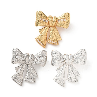 Латунные микро проложить кубического циркония Twister застежками, бантом