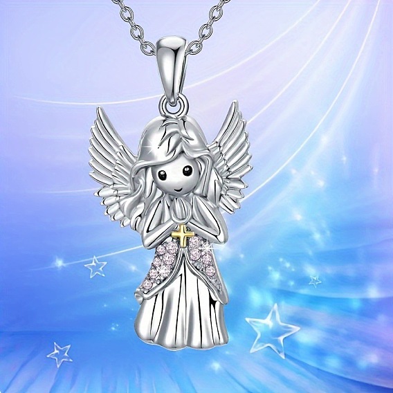 Ожерелья из сплава с подвеской в виде ангела-хранителя для женщин