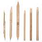 2 Sets 2 Style Double-end & Single-end Bamboo Pen Kits, Ceramic & Clay Tools, Modeling Tools