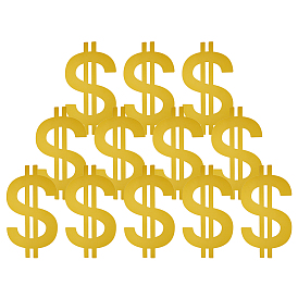 12Pcs Paper Dollar Sign Ornaments, Centerpiece Background Wall Ornaments, Party Supplies