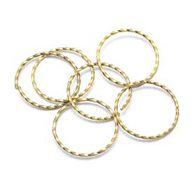 Brass Linking Rings, Twisted Ring, Lead Free & Cadmium Free & Nickel Free