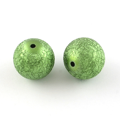 Crapy Exterior Acrylic Beads, Round, 20mm, Hole: 2mm, about 105pcs/500g