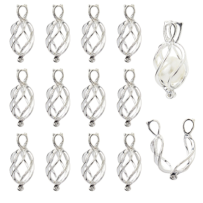 14шт. латунные медальоны-подвески, подвески для клеток, полый, круглые