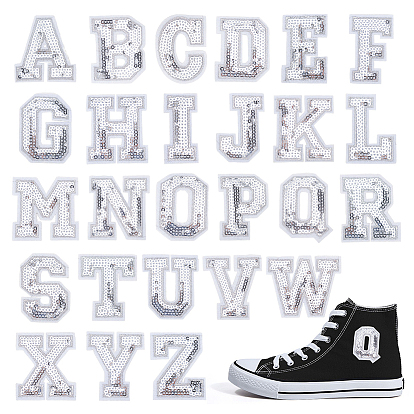 Нашивки на одежду из полиэстера, блестки аппликации, алфавит, слово любовь и корона