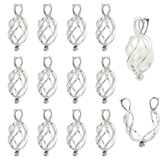 14шт. латунные медальоны-подвески, подвески для клеток, полый, круглые