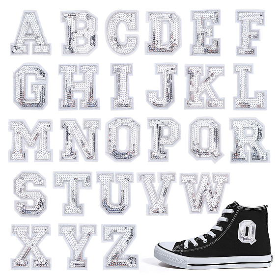 Нашивки на одежду из полиэстера, блестки аппликации, алфавит, слово любовь и корона