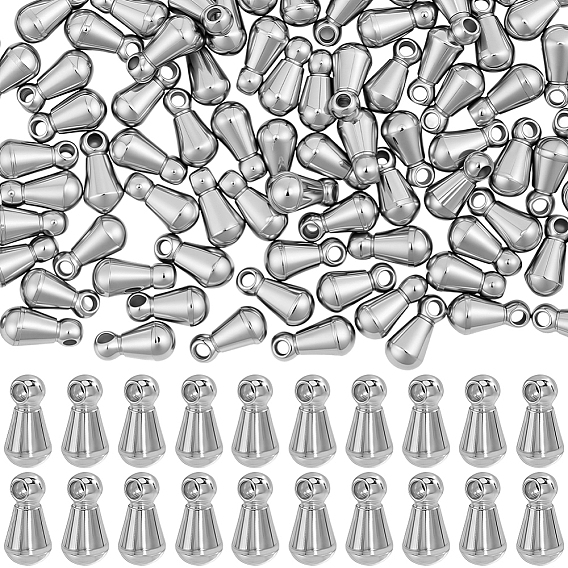 100Pcs 304 Stainless Steel Chain Extender Drop, Teardrop