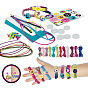 Knitting Bracelet Tool Kits, DIY Craft Tools, including Instruction Sheet, Cord, Sticker, Button, Pin, Weaving Loom