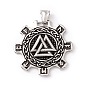 Tibetan Style 304 Stainless Steel Pendants, Wheel