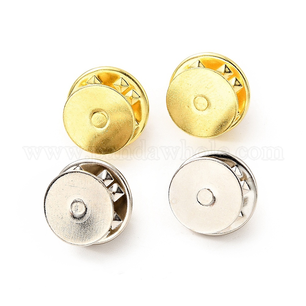 China Factory 120Pcs Brass Lapel Pin Backs, Tie Tack Pin, Butterfly Clutch,  Brooch Findings 10x5mm, Pin: 1mm, Stop: 11x6mm in bulk online 