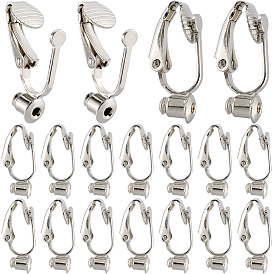 40шт. латунные клипсы-серьги-конвертеры выводы, для не проколотых ушей