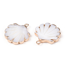 Гальванические подвески с пресноводной оболочкой, с железной фурнитурой, оболочка, золотые