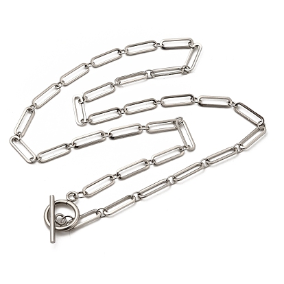 304 ожерелье-цепочка из нержавеющей стали с застежкой-тогл для мужчин и женщин