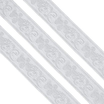 Polycotton-Bänder mit Stickerei im ethnischen Stil, Jacquardband, Tiroler Band, mit Blumenmuster, Bekleidungszubehör