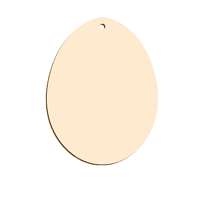 Unfinished Wood Egg Cutout Shape, for DIY Painting Ornament Easter Home Decor Pendants