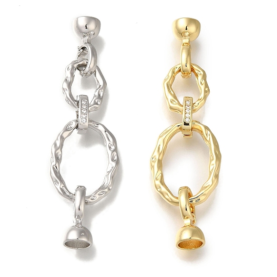 Латунное микропейв, прозрачный кубический цирконий, складные застежки, без кадмия, без никеля и без свинца