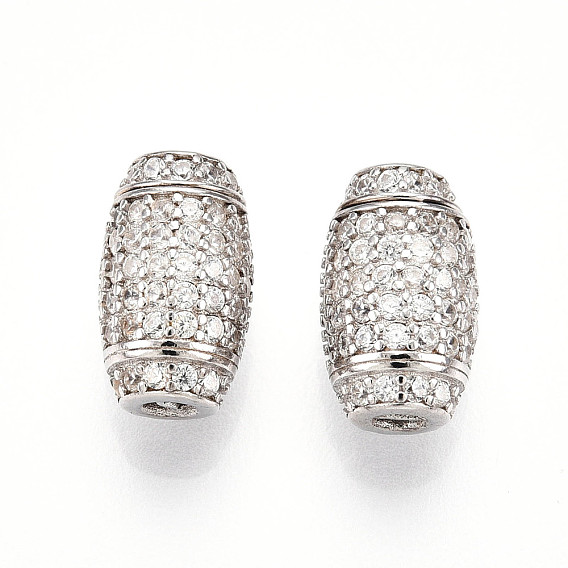 925 европейские застежки из стерлингового серебра с микропаве из прозрачных кубических цирконий, подвески-клипсы с 925 штампом, родий