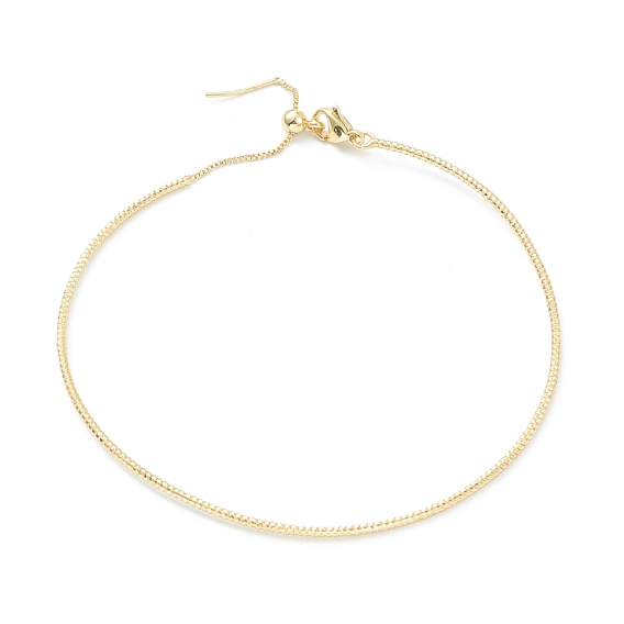 Brass Chain Bracelet, Real 18K Gold Plated