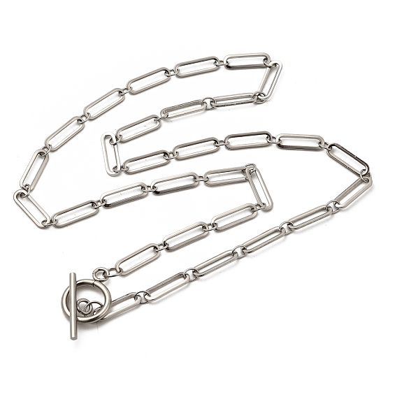 304 ожерелье-цепочка из нержавеющей стали с застежкой-тогл для мужчин и женщин