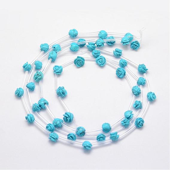 Synthetic Turquoise Beads, Rose